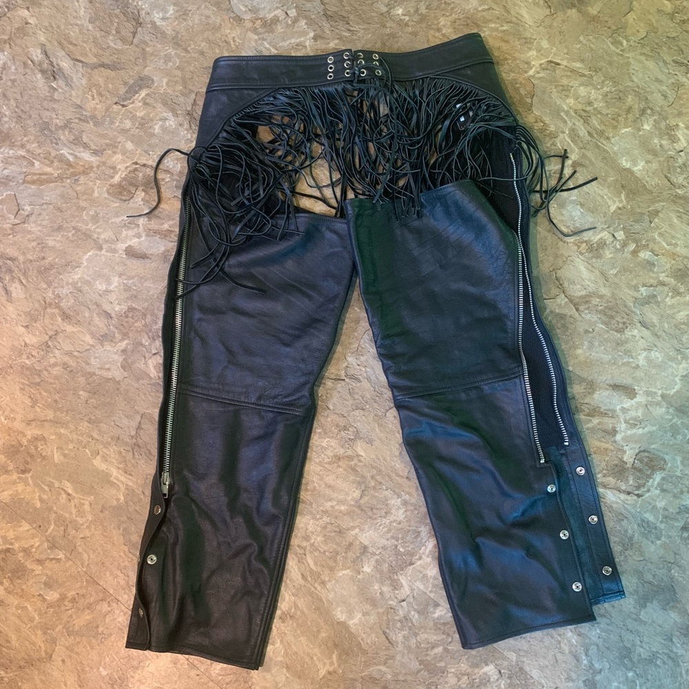 FMC Leather Chaps with fringe 2X